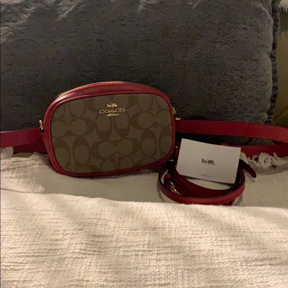 Red Coach Fanny pack
